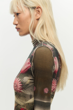 ROCHIE LUNGA CU PRINT FLORAL