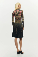 ROCHIE LUNGA CU PRINT FLORAL