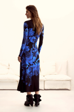 Rochie lunga cu flori M. C. Lacroix