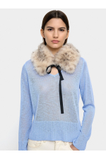 BLUZA BLUE SEMI TRANSPARENTA