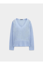BLUZA BLUE SEMI TRANSPARENTA