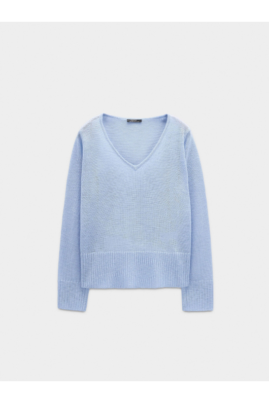 BLUZA BLUE SEMI TRANSPARENTA