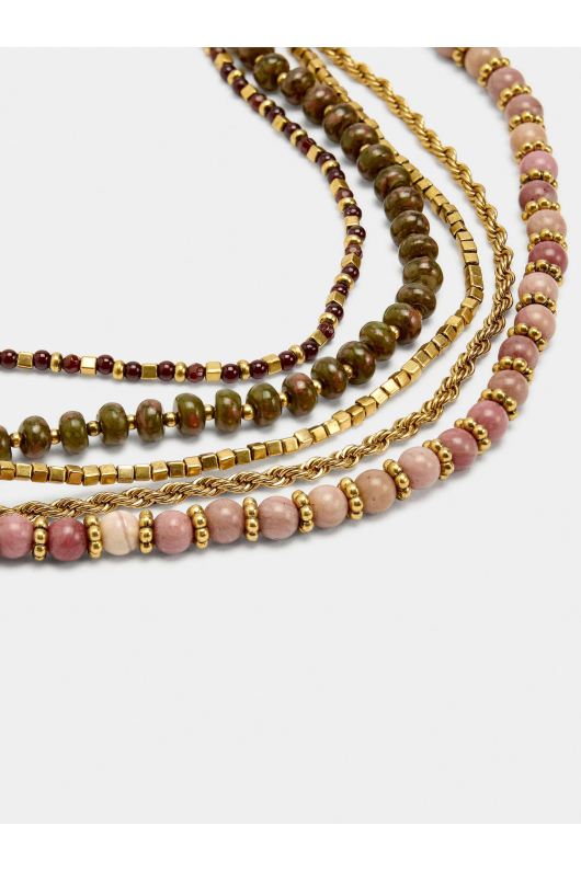 COLIER CU PIETRE MULTICOLORE
