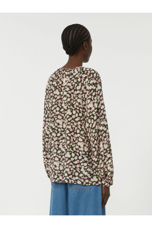 BLUZA DIN MATASE CU PRINT FLORAL