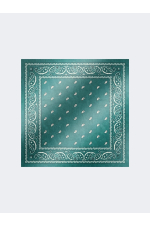 ESARFA VERDE, DIN MATASE CU PRINT