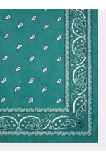 ESARFA VERDE, DIN MATASE CU PRINT