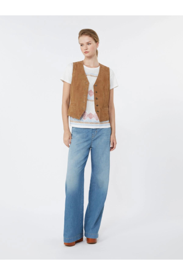 TRICOU ALB CU BRODERIE