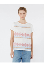 TRICOU ALB CU BRODERIE