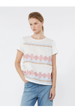 TRICOU ALB CU BRODERIE