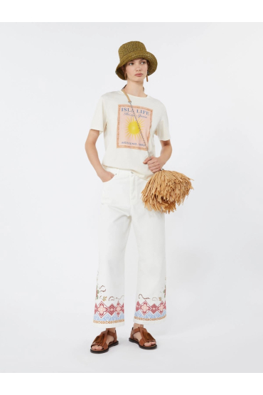 Tricou alb cu print
