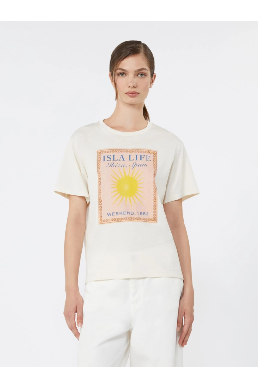Tricou alb cu print