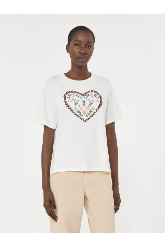 Tricou alb cu print