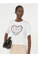Tricou alb cu print