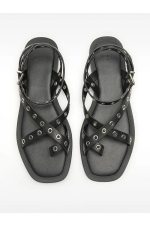 SANDALE NEGRE CU TINTE