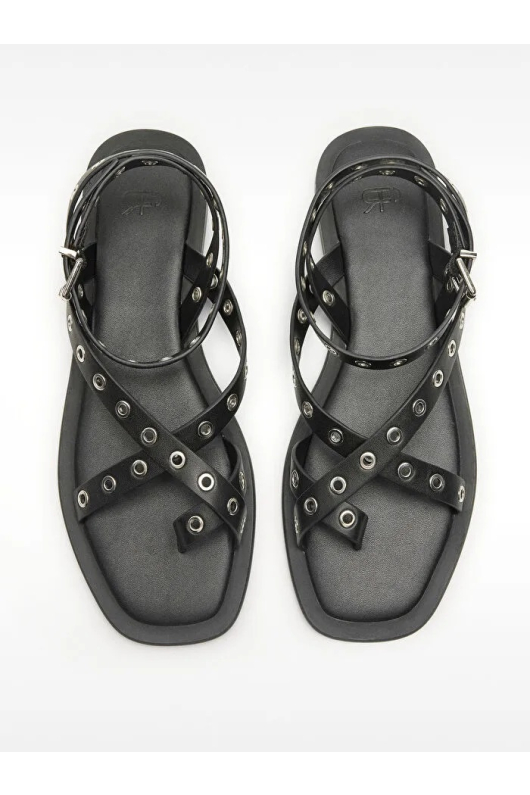SANDALE NEGRE CU TINTE