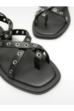 SANDALE NEGRE CU TINTE