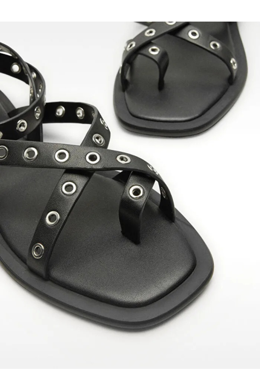 SANDALE NEGRE CU TINTE