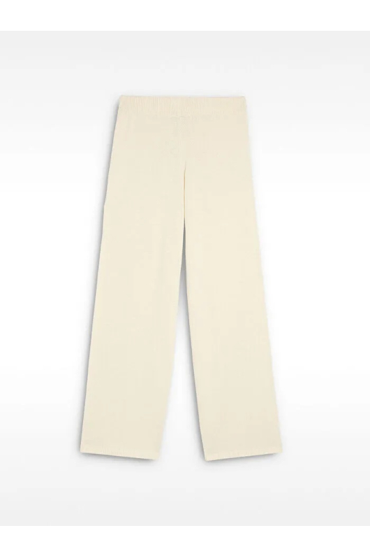 PANTALONI CREM TRICOTATI