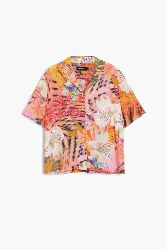 CAMASA DIN VASCOZA CU PRINT TROPICAL