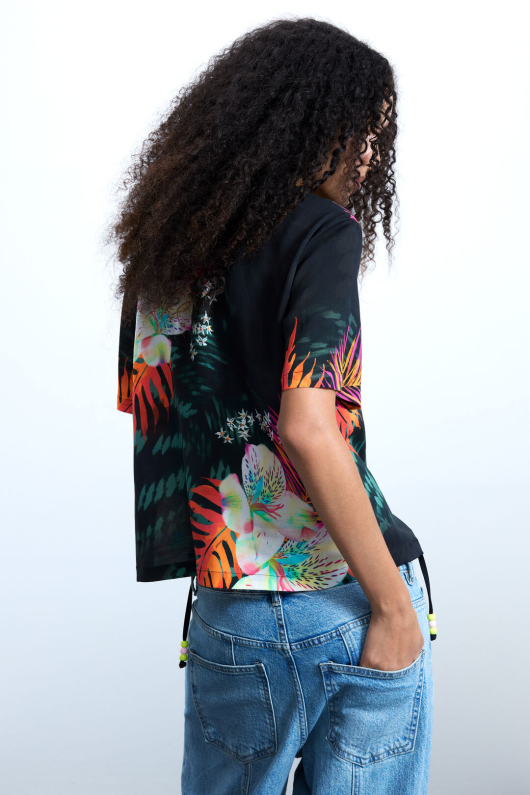 CAMASA DIN VASCOZA CU PRINT TROPICAL