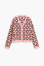 Cardigan crosetat roz