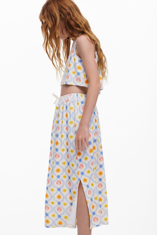 FUSTA MIDI CU PRINT