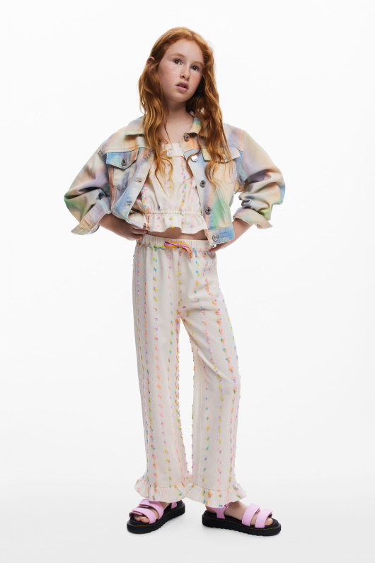 Jacheta denim tie-dye
