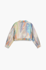 Jacheta denim tie-dye