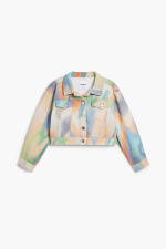 Jacheta denim tie-dye