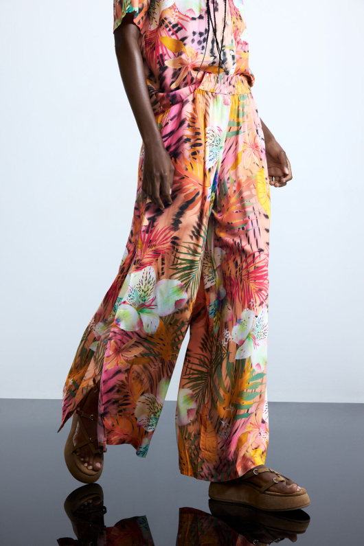 Pantaloni cu imprimeu floral