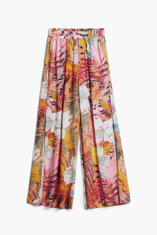 Pantaloni cu imprimeu floral