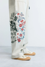 PANTALONI CU PRINT FLORAL