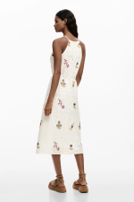 ROCHIE ALBA DIN BUMBAC. CU BRODERIE