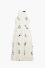 ROCHIE ALBA DIN BUMBAC. CU BRODERIE