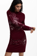 ROCHIE BURGUNDY CU IMPRIMEU TEXT