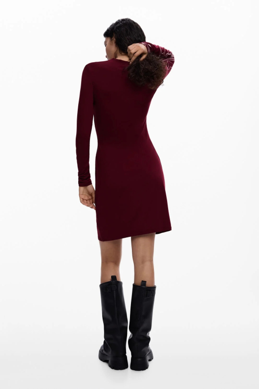 ROCHIE BURGUNDY CU IMPRIMEU TEXT
