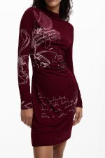 ROCHIE BURGUNDY CU IMPRIMEU TEXT