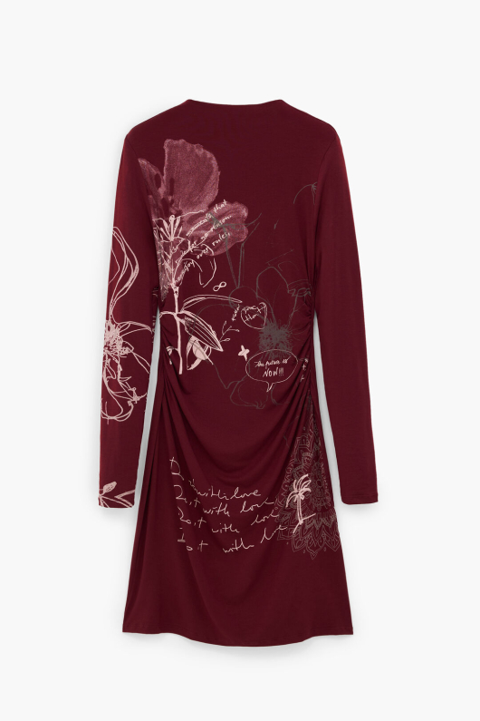 ROCHIE BURGUNDY CU IMPRIMEU TEXT