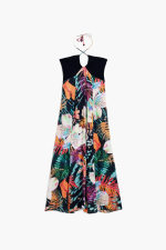 ROCHIE LUNGA CU PRINT TROPICAL