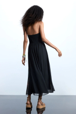 ROCHIE LUNGA CU PRINT TROPICAL