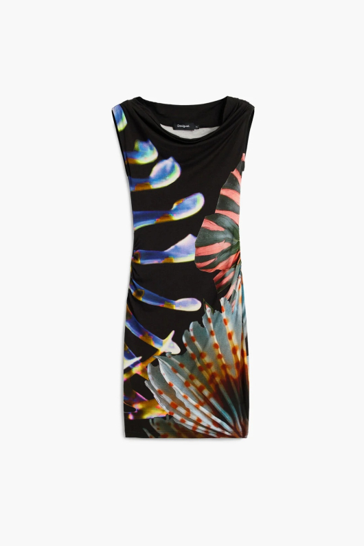 ROCHIE MINI ELASTICA, CU IMPRIMEU MARIN