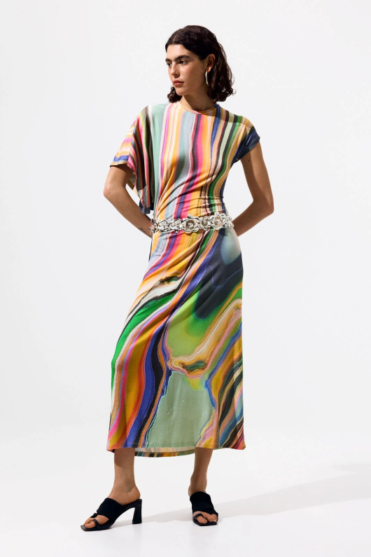 ROCHIE MULTICOLORA CU PRINT