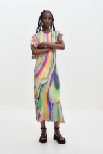 ROCHIE MULTICOLORA CU PRINT