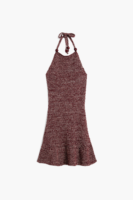 Rochie tricotata cu bretele