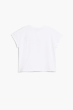 Tricou cu maneca scurta cu broderii florale