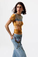 Tricou cu print patchwork