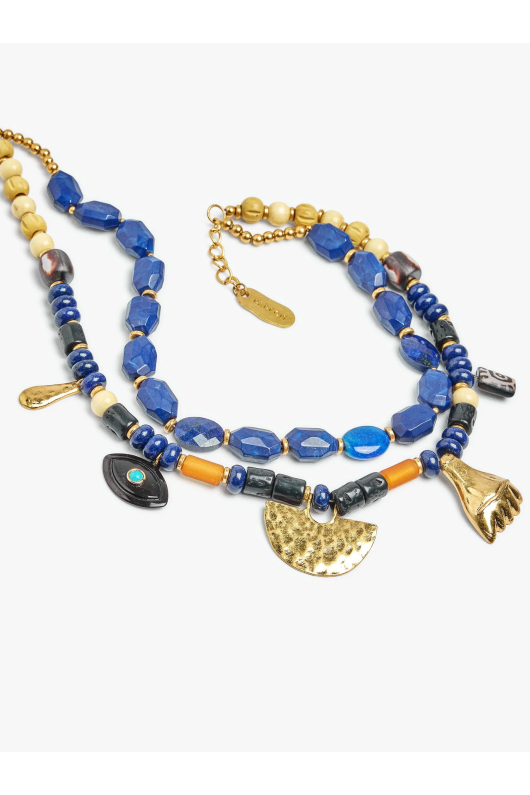 COLIER CU PIETRE MULTICOLORE