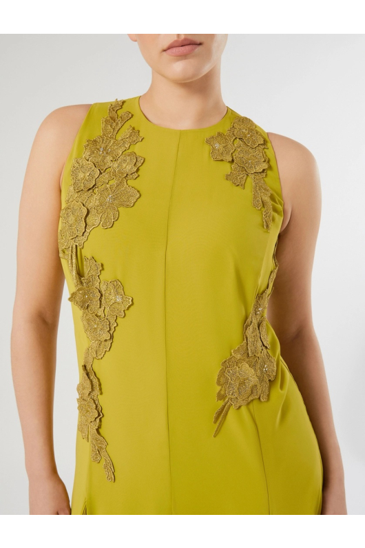 ROCHIE ELEGANTA GALBENA, CU BRODERIE