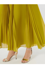 ROCHIE ELEGANTA GALBENA, CU BRODERIE