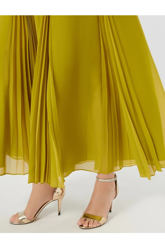 ROCHIE ELEGANTA GALBENA, CU BRODERIE